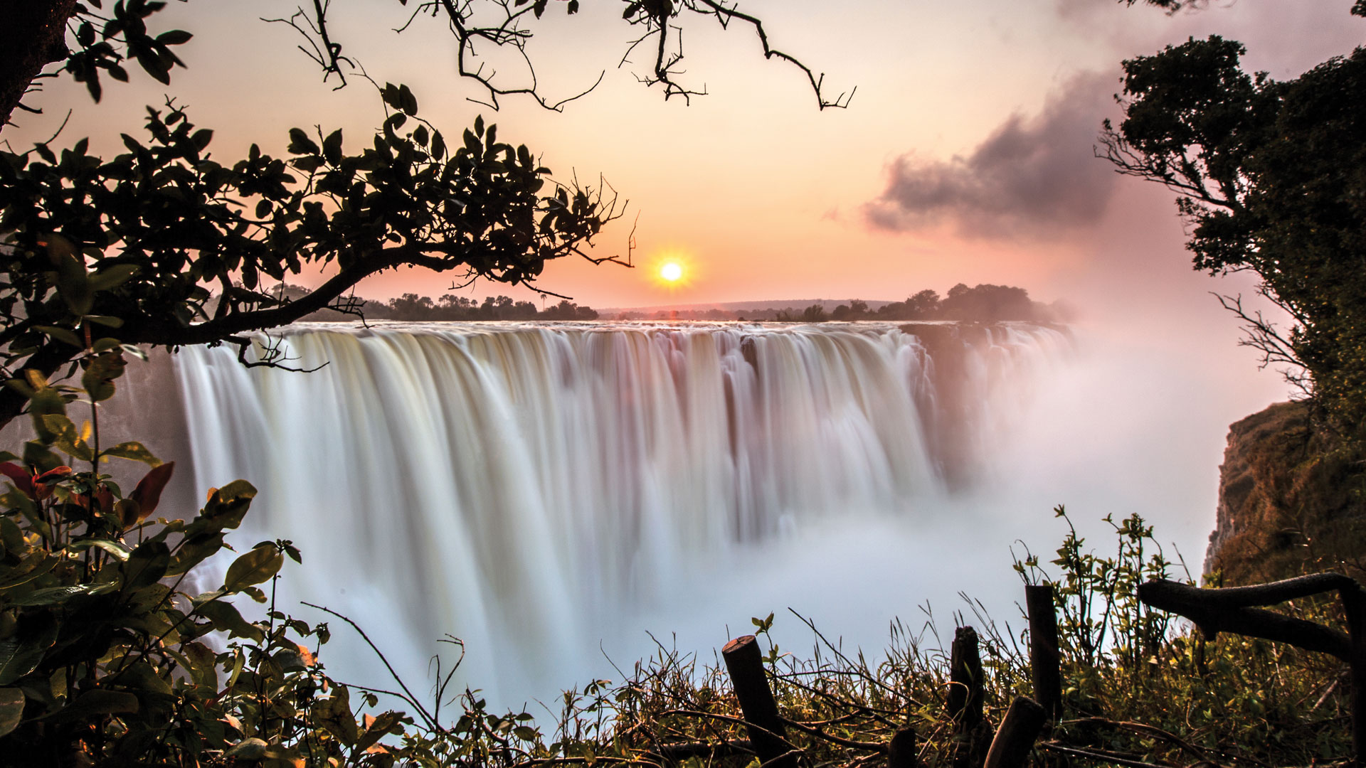 Sunset at Victoria Falls